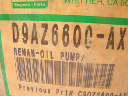 REMAN - OEM Ford D9AZ6600-AX Engine Oil Pump 1969-1996 351W 5.8L-V8