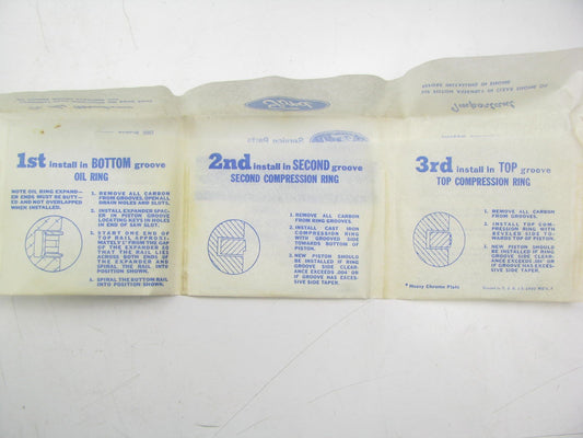 Ford D9HZ-6148-J Partial Piston Ring Set - STANDARD  1980-1989 Ford Truck 370 V8