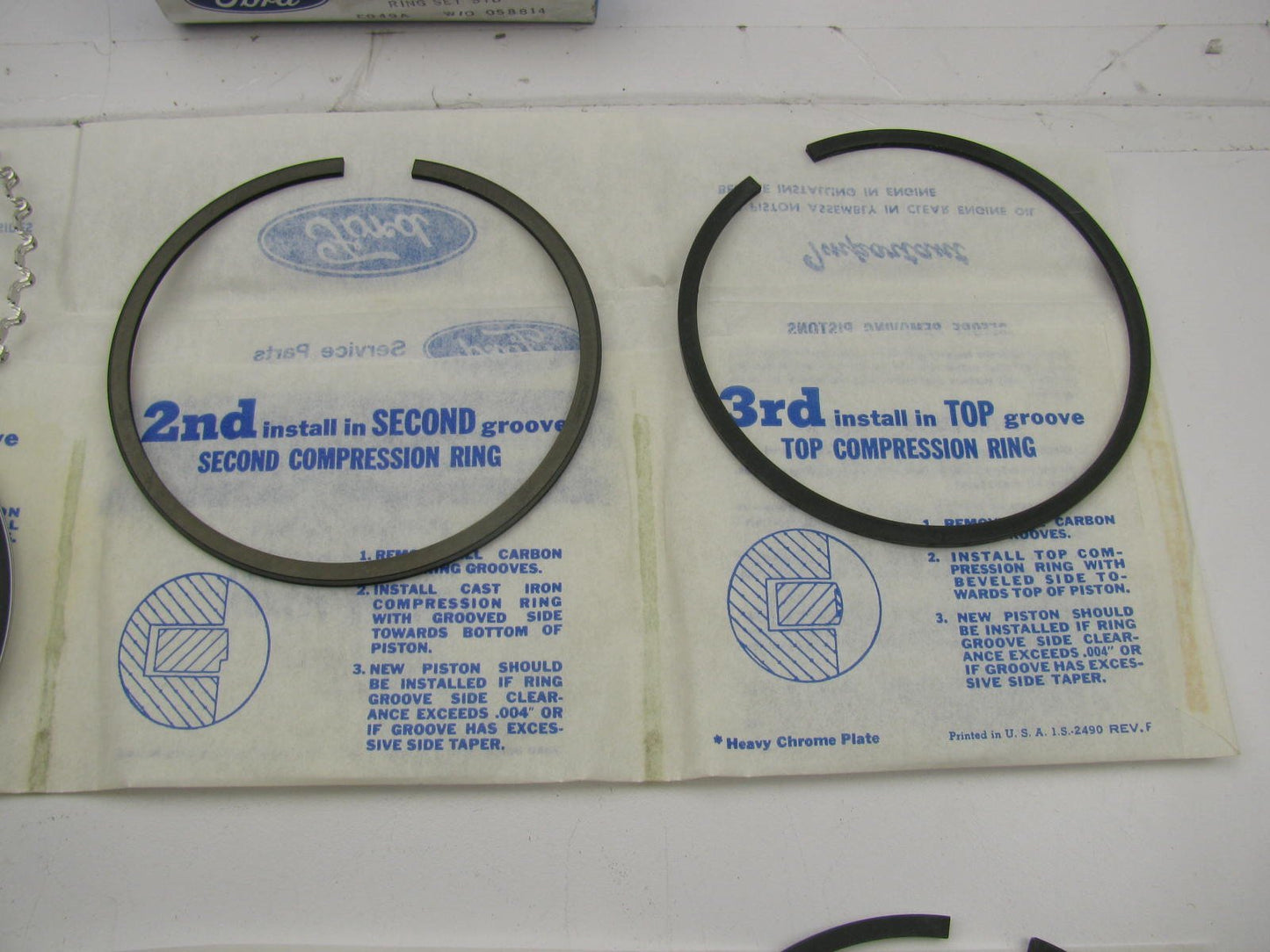 Ford D9HZ-6148-T Partial Piston Ring Set - Std 1980-1988 Ford Truck 370 6.1L 4V