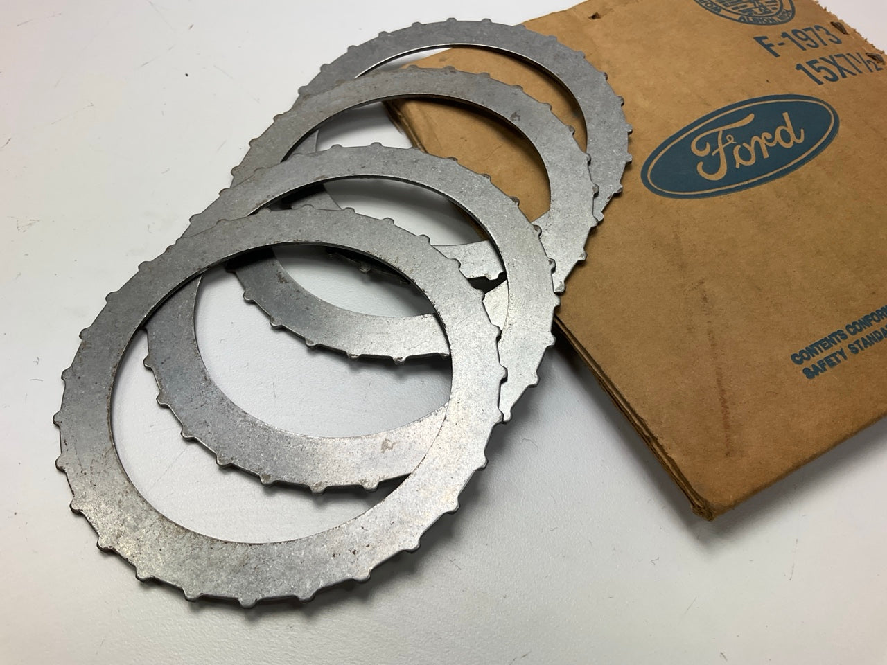 (4) NEW OEM Ford E0AZ-7B442-A Auto Trans Direct Clutch External Steel Plate, AOD