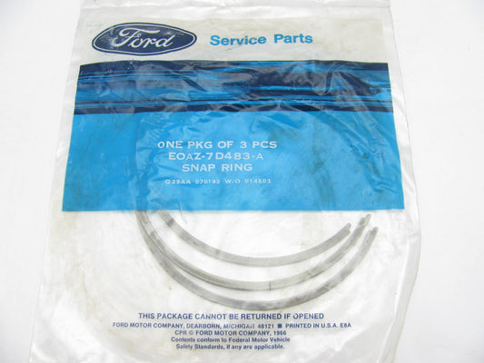 (3) Ford OEM E0AZ-7D483-A Clutch Pressure Plate Retainer Snap Ring 1980-1989 AOD