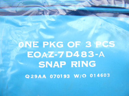 (3) Ford OEM E0AZ-7D483-A Clutch Pressure Plate Retainer Snap Ring 1980-1989 AOD