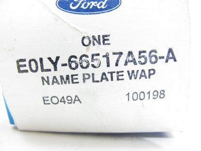 NEW - OEM Ford E0LY-66517A56-A Roof Side Name Plate 1980-83 Continental, Mark VI