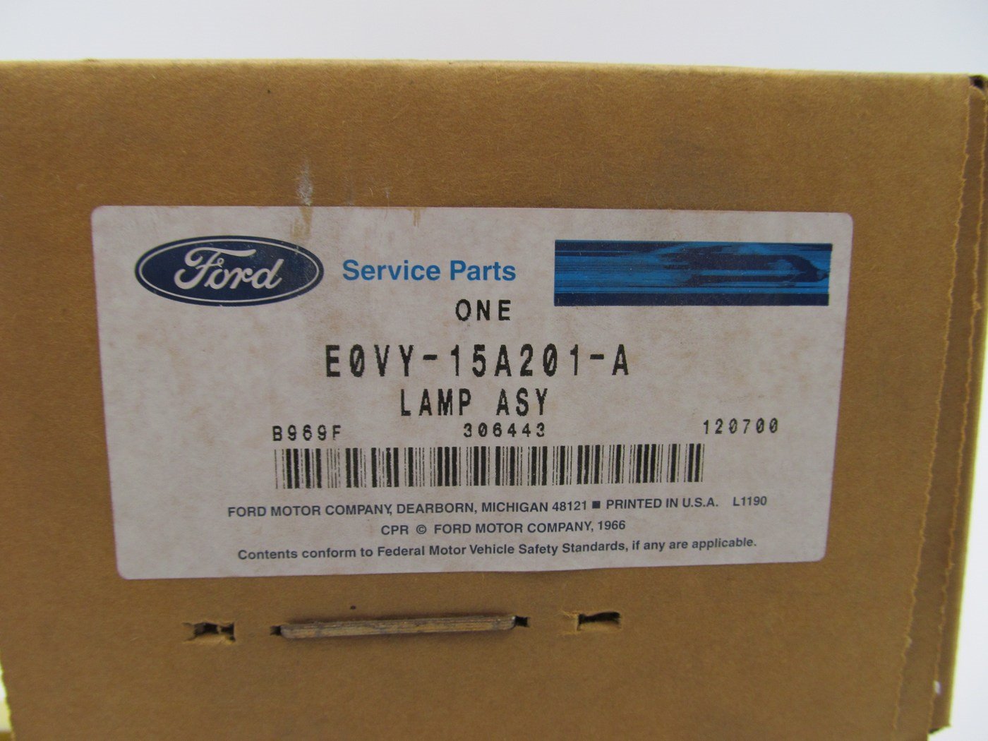 NOS Front Right Passengers Side Marker Corner Light Lamp OEM Ford E0VY-15A201-A
