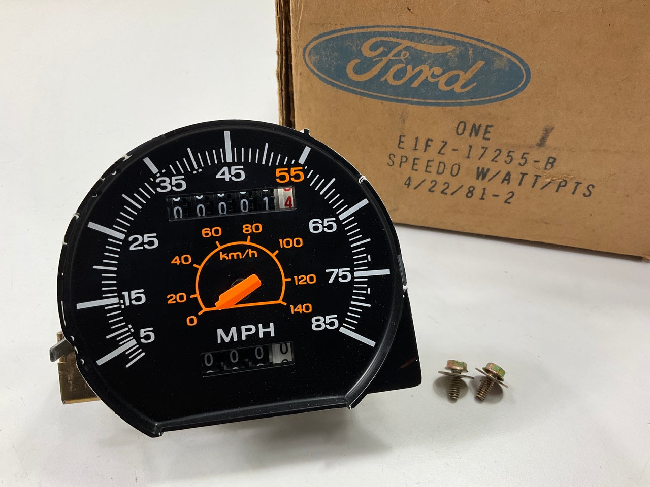 NOS - OEM Ford E1FZ-17255-B Speedometer Gauge 85MPH 1981-1983 Escort & Lynx