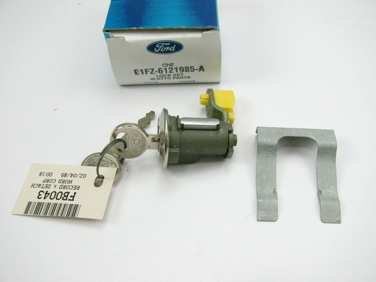 NEW - OEM Ford E1FZ-6121985-A Front Door Lock Cylinder & Key