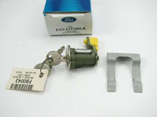 NEW - OEM Ford E1FZ-6121985-A Front Door Lock Cylinder & Key