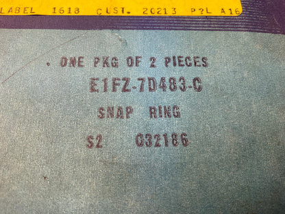 (2) Ford E1FZ-7D483-C Clutch Pressure Plate Retainer Snap Ring, .077'' - ATX