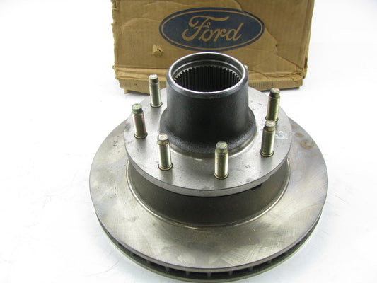NEW OEM Ford E1TZ-1102-D FRONT Brake Rotor W/ Hub For 85-89 Ford F-250 4X4 4WD