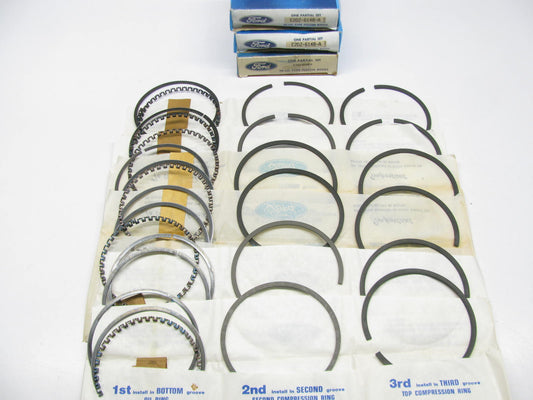 NEW - OEM Ford E2DZ-6148-A Full Piston Ring Set - Standard 1982-1987 3.8L