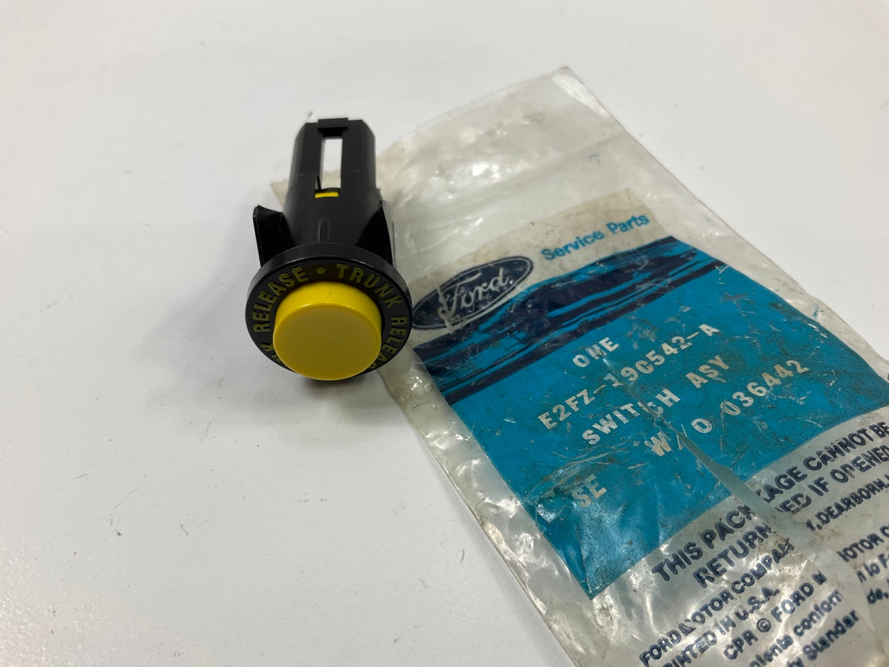 NEW - OEM Ford E2FZ-19C542-A Trunk Release Switch 1983-1989 Escort, 1983-87 Lynx