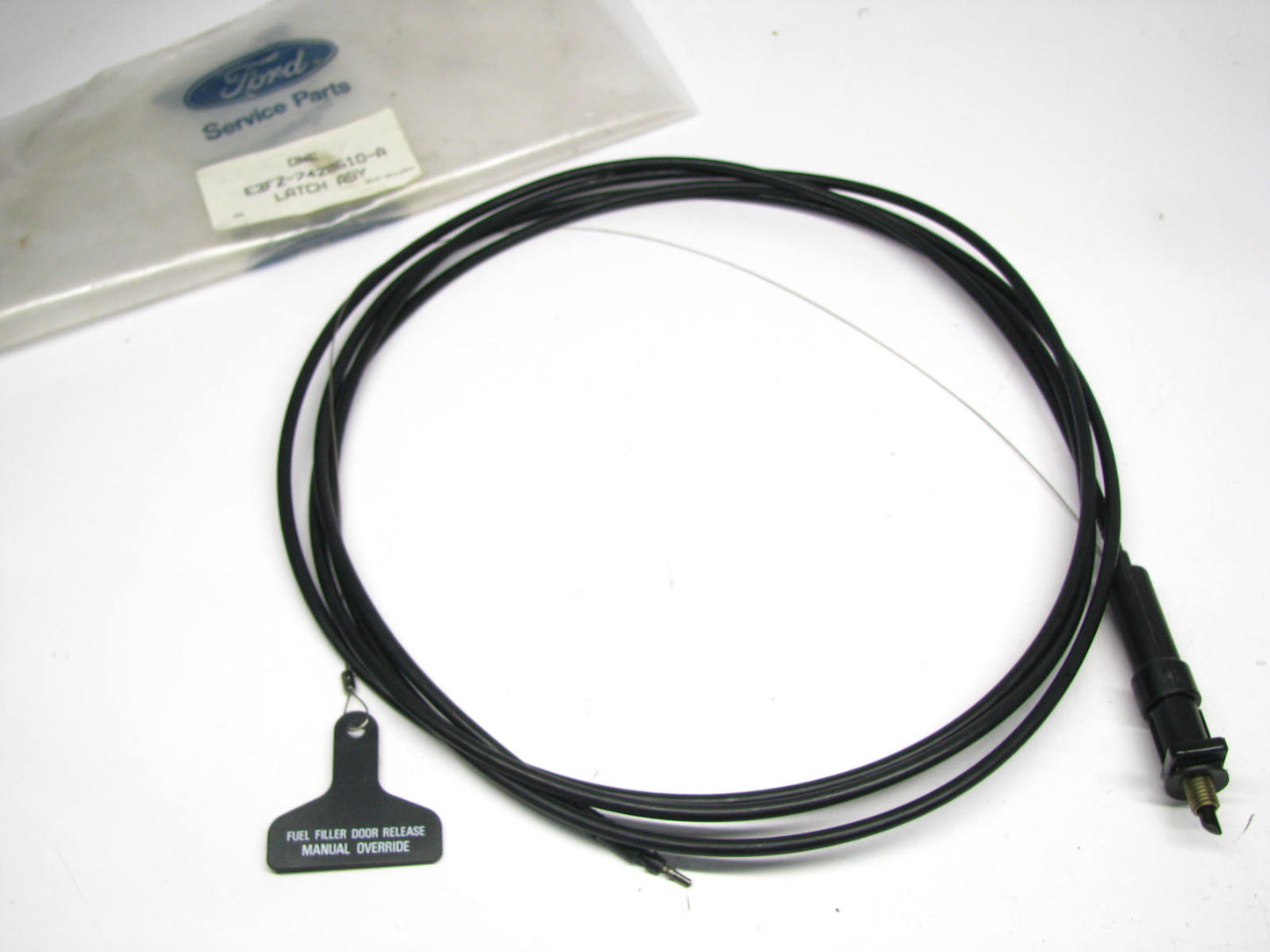 NEW - OEM Ford E3FZ-7428610-A Fuel Filler Door Release Cable 83-89 Escort Wagon