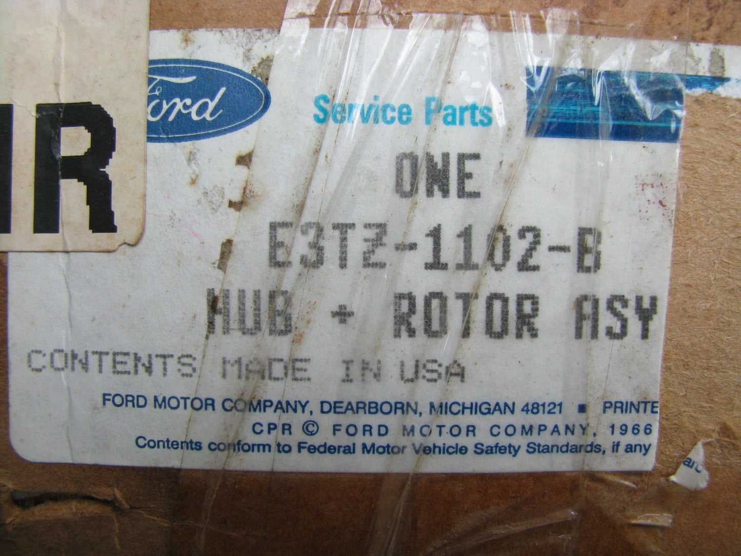 Genuine OEM Ford E3TZ-1102-B Disc Brake Rotor -  For 1983-1989 Ford Ranger 4WD