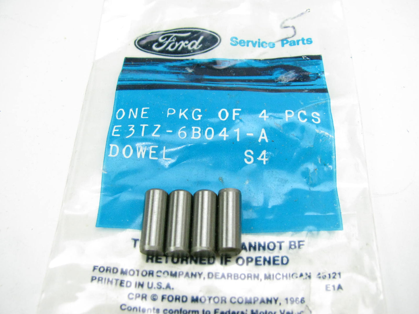 (4) NEW - OEM Ford E3TZ-6B041-A Cylinder Cover Plate Dowel 1983-1994 6.9L 7.3L