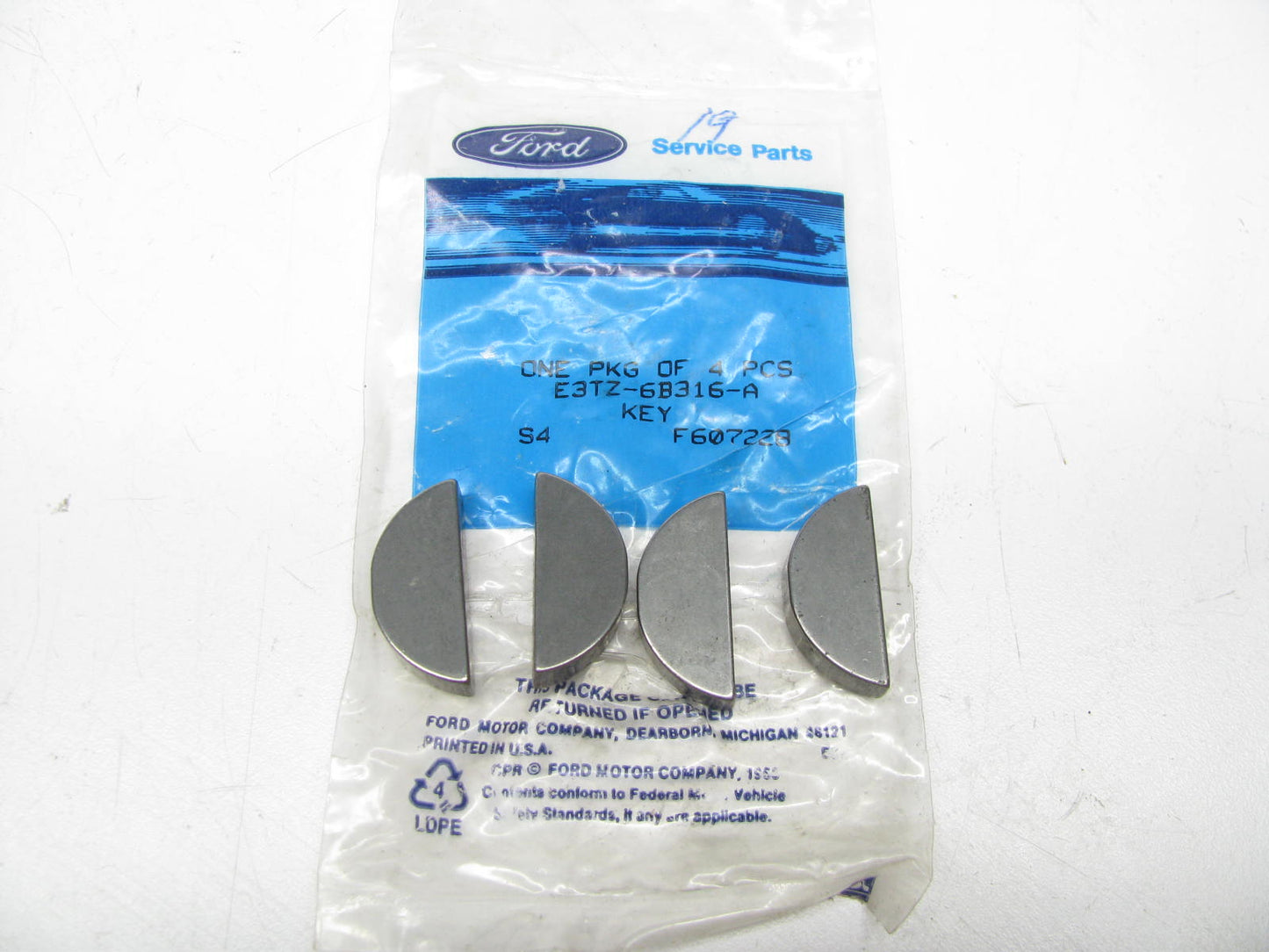 (4) NEW - OEM Ford E3TZ-6B316-A Crankshaft Woodruff Key 1983-94 6.9L 7.3L Diesel