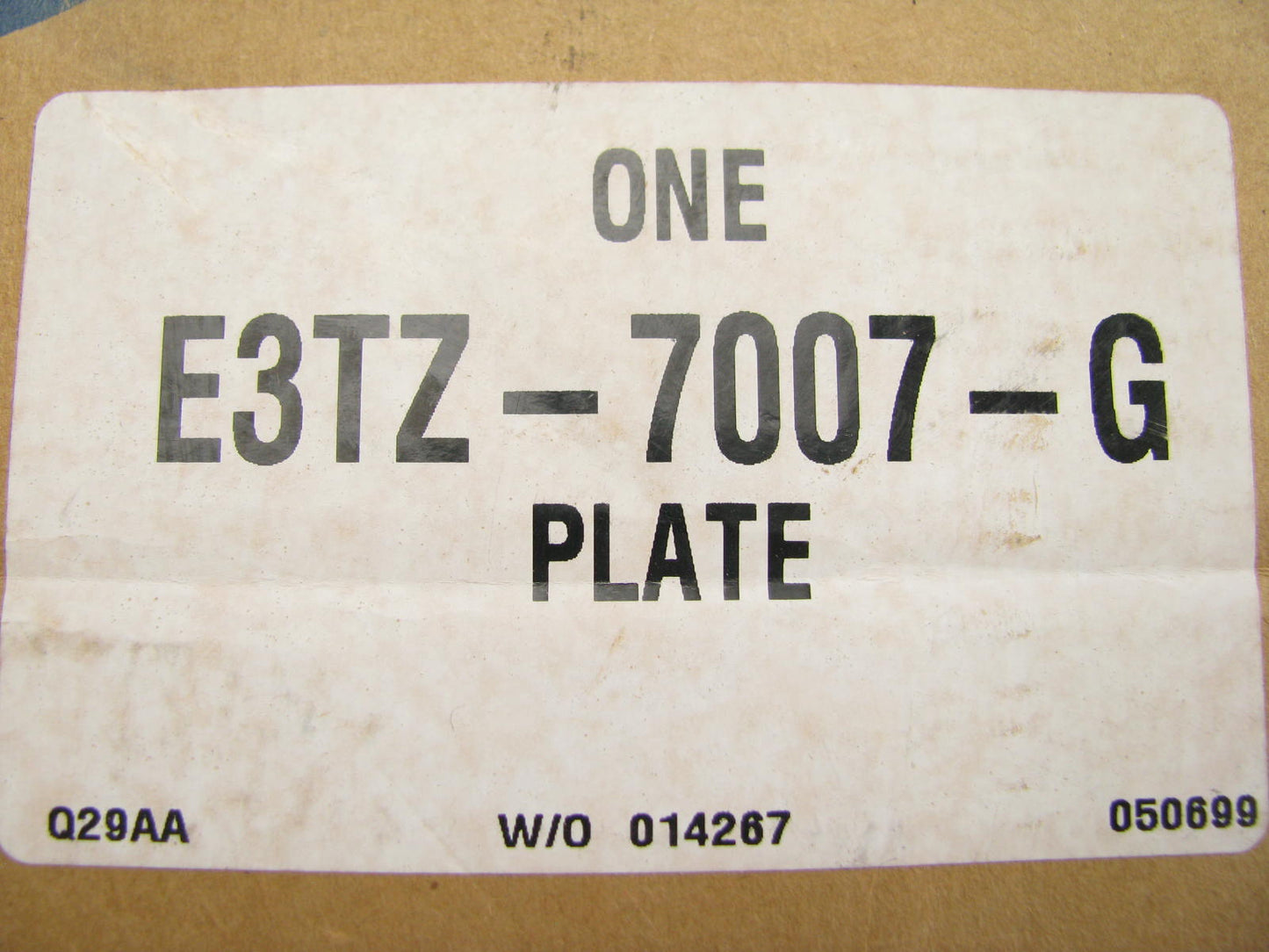 NEW - OEM Ford E3TZ-7007-G Engine Block Rear Cover Separator Plate