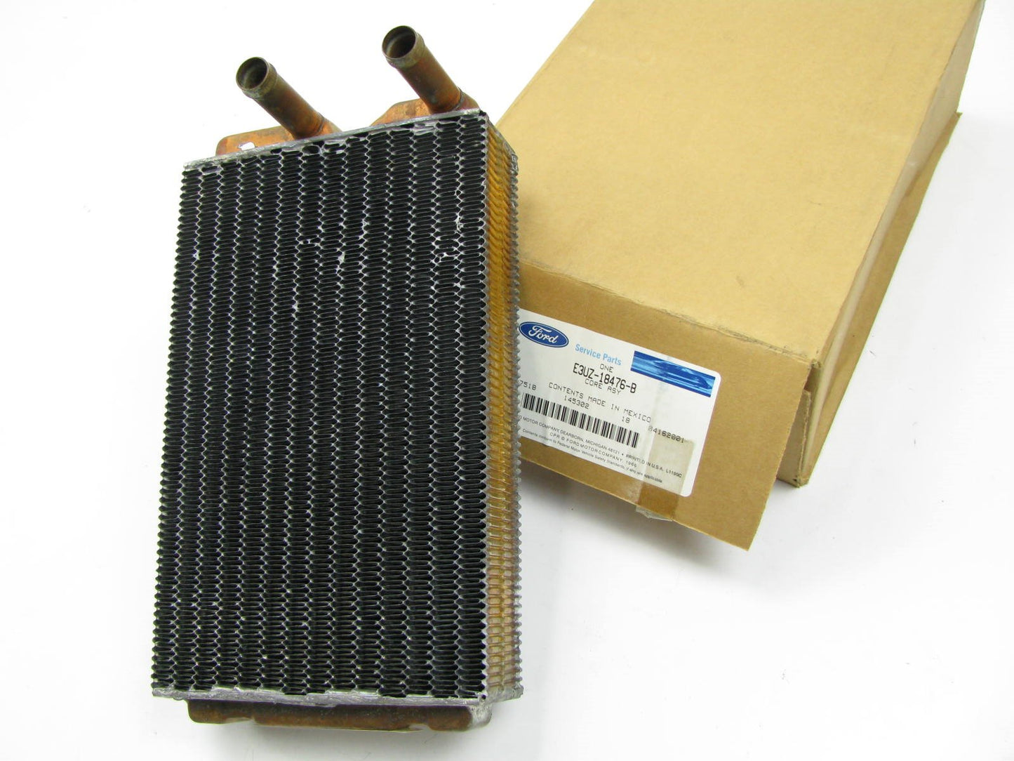 NEW OEM Ford E3UZ-18476-B Heater Core  WITHOUT A/C, WITH HIGH OUTPUT HEATER ONLY