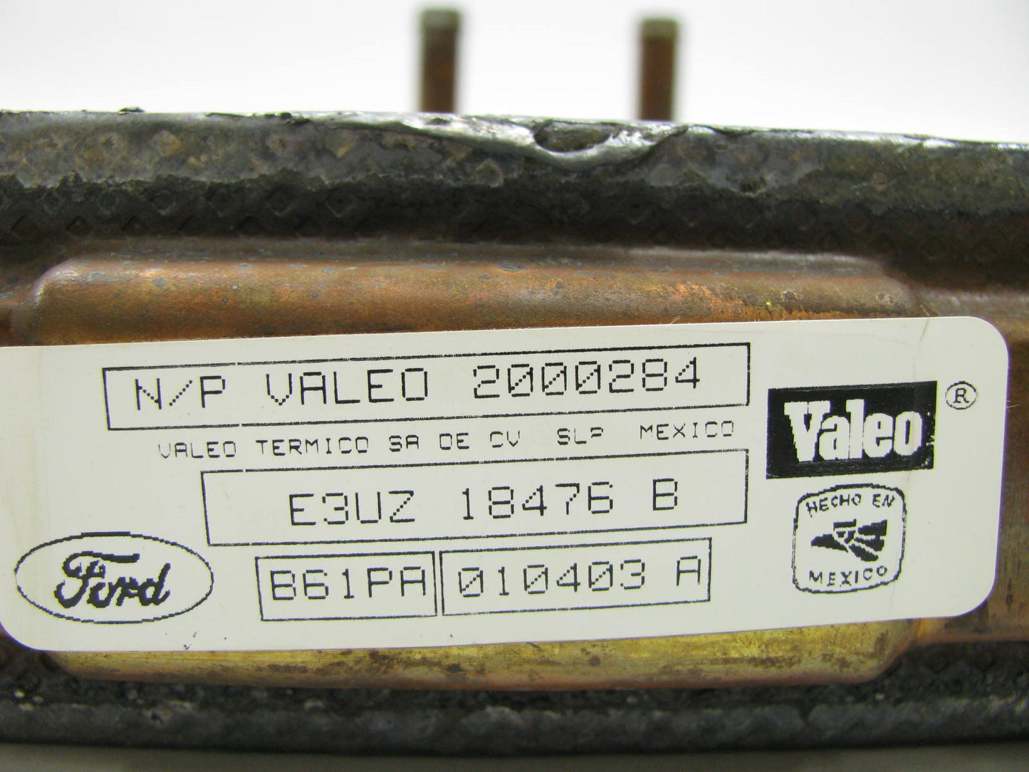 NEW OEM Ford E3UZ-18476-B Heater Core  WITHOUT A/C, WITH HIGH OUTPUT HEATER ONLY