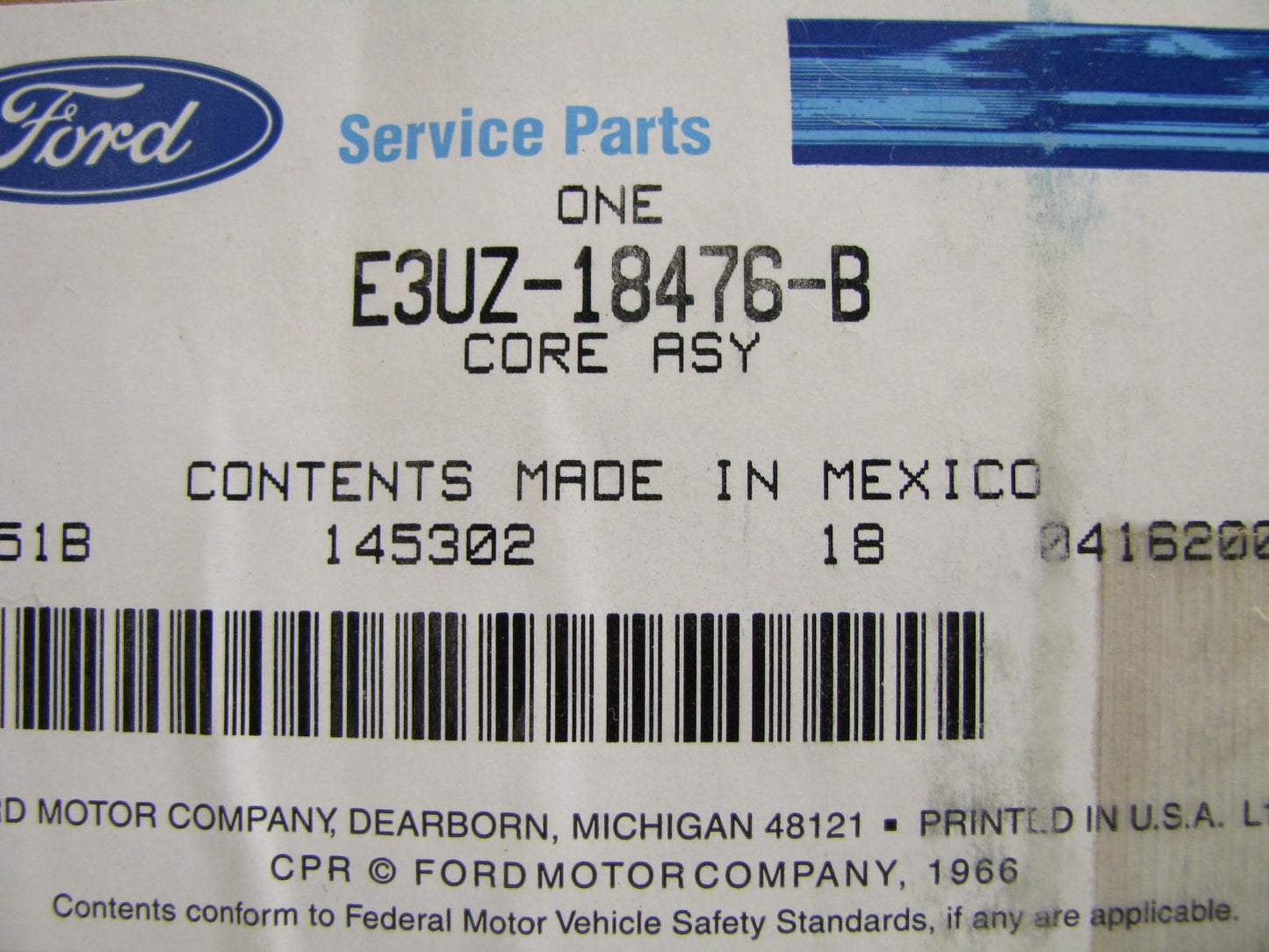 UNIVERSAL OEM Ford Hot Rod Brass Heater Core 11''x6''x2'', Fittings Are 11/16''