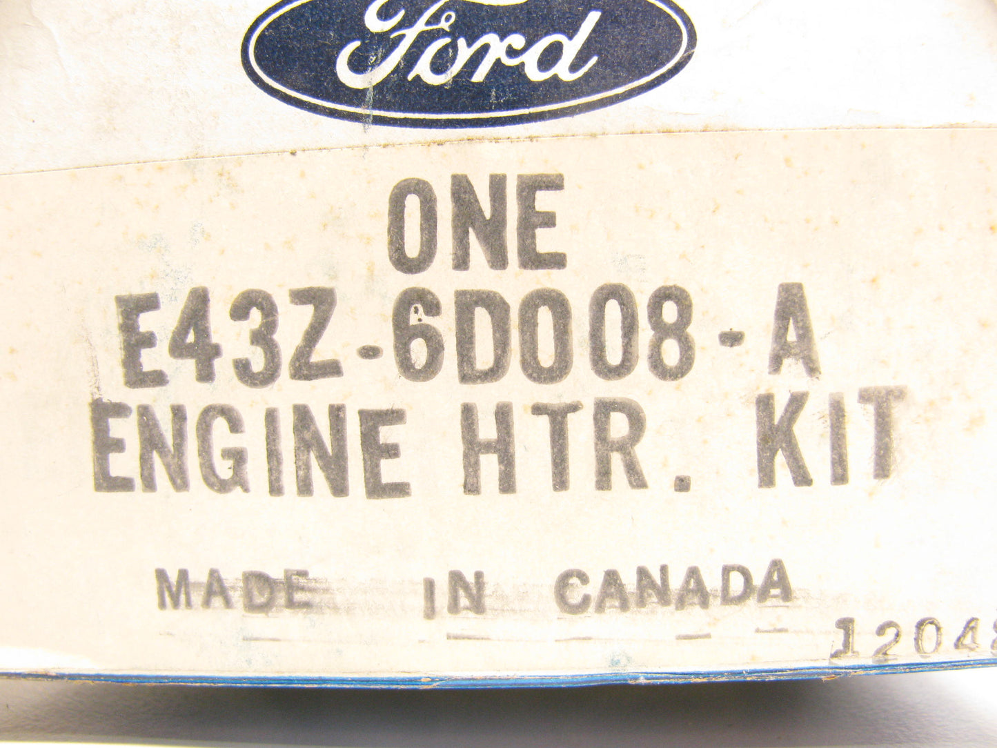 NEW - OEM Ford E43Z-6D008-A Engine Block Heater Kit 1984-1986 Tempo 2.0L Diesel