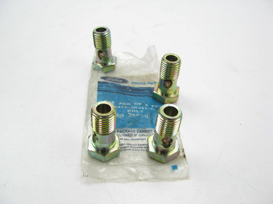 (4) NEW OEM 1984-1985 Ford 2.0L DIESEL Escort Oil Supply Tube Connector Bolts