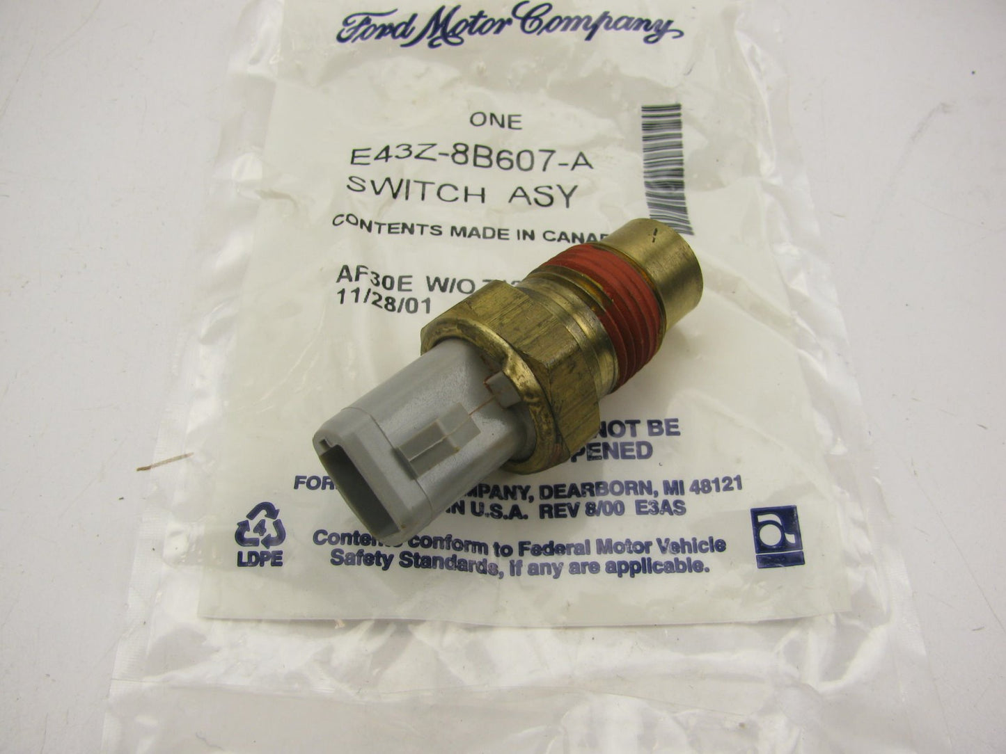 NEW OEM Ford E43Z-8B607-A Engine Cooling Fan Temp Switch 87-94 Tempo, Topaz
