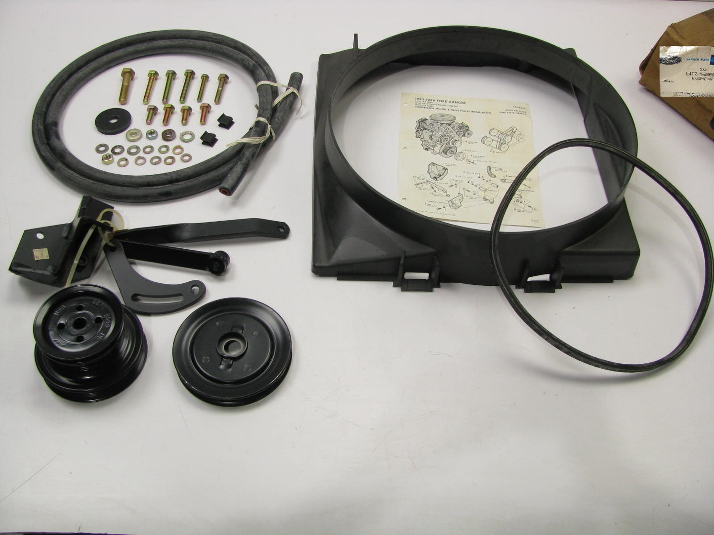 OEM A/C Compressor Mount Bracket & Pulley Drive Kit For 85-86 Ford Ranger 2.0L