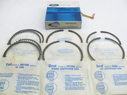 DOES 2 PISTONS - Ford E4TZ-6148-C Partial Piston Rings .030'' 1965-96 240 300-L6