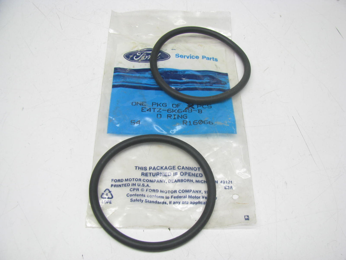 (2) NEW - OEM Ford E4TZ-6K649-B Engine Oil Cooler O-Ring Seal