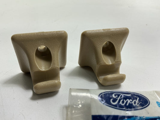 (2) NEW - OEM Ford E5FZ-5804132-B Sun Visor Arm Clip 1985-89 Escort, 85-87 Lynx