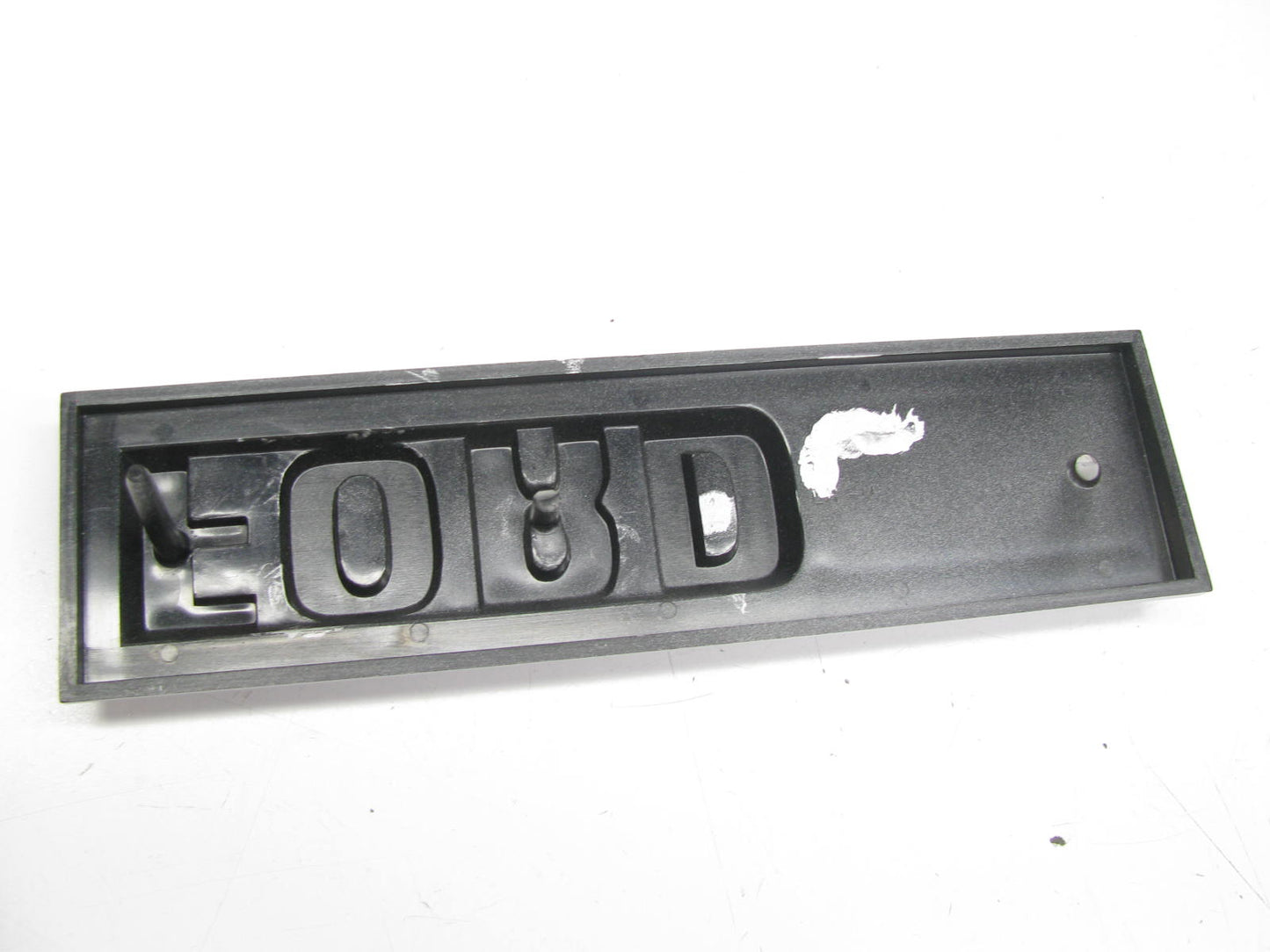 DAMAGED - OEM Ford E5HZ-16720-E-D RH ''FORD F-600'' Name Plate 1980-1990 F-600