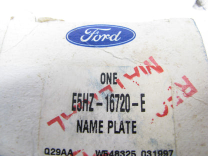 DAMAGED - OEM Ford E5HZ-16720-E-D RH ''FORD F-600'' Name Plate 1980-1990 F-600