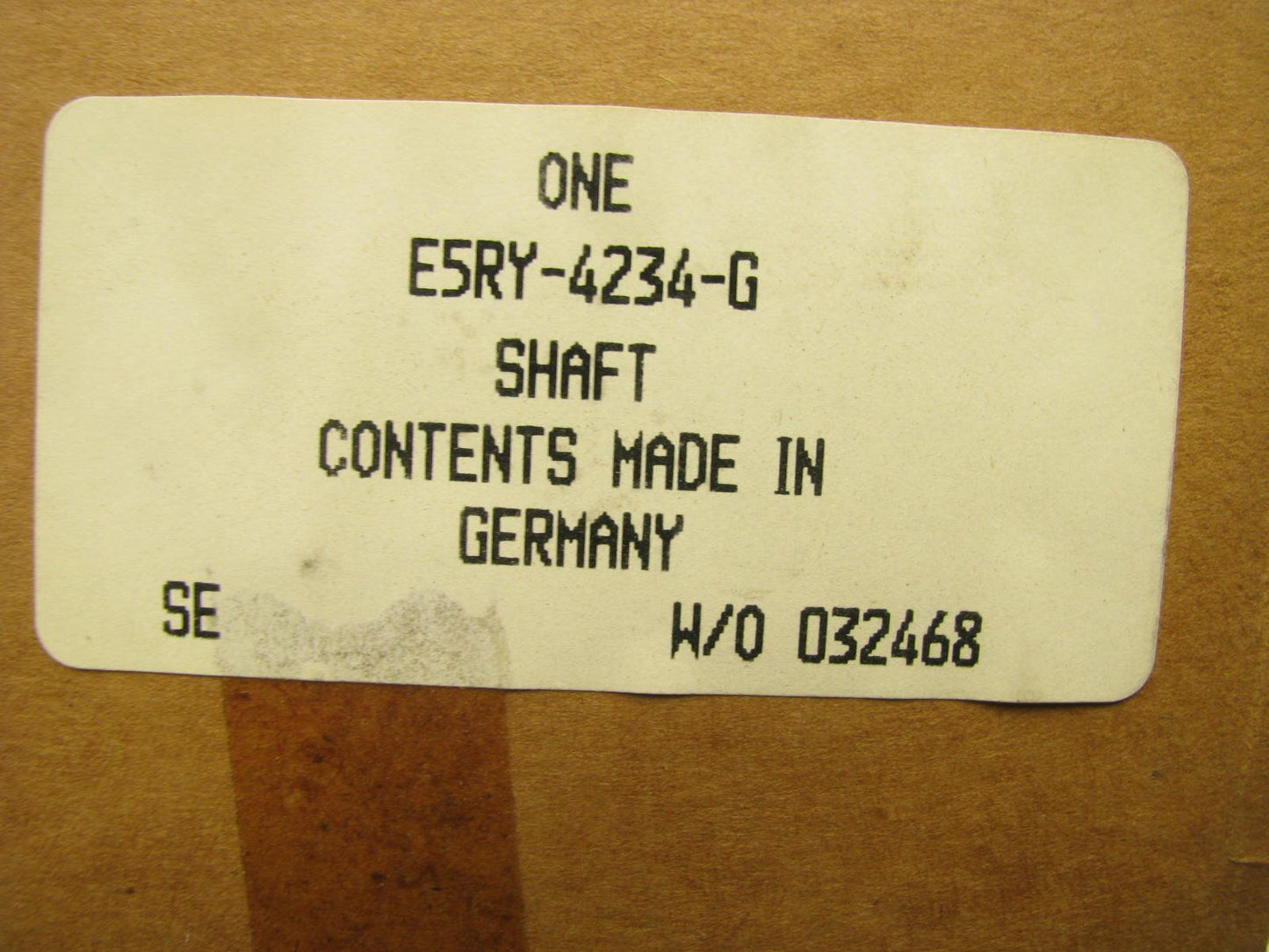NOS GENUINE Rear Stub Axle Shaft 1985 Merkur XR4Ti  OEM Ford # E5RY-4234-G
