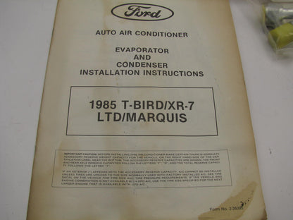 Ford OEM E5SZ-19B968-A A/C Evaporator & Condenser Kit 1985 Thunderbird & Cougar