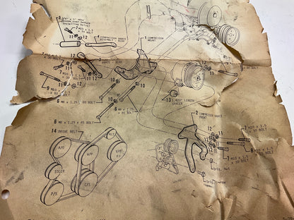 NEW Ford E5TZ-19B969-B Dealer Installed A/C Engine Kit 1985 Ranger 2.3L Diesel