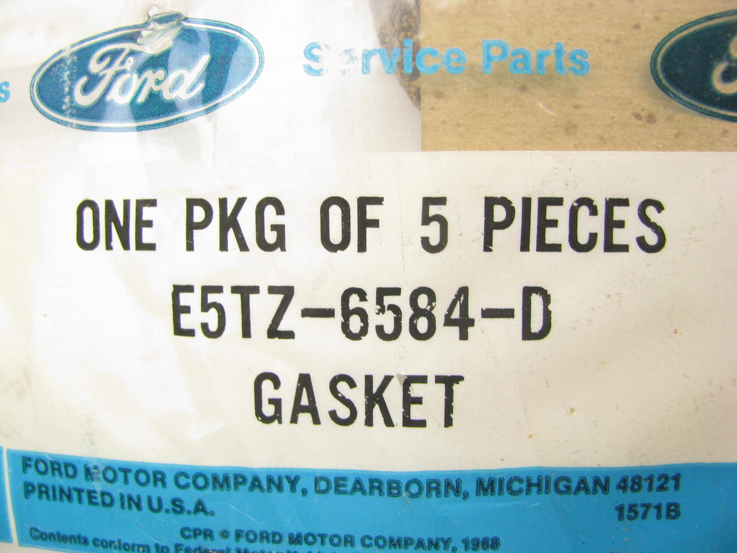 (5) NEW - OEM Ford E5TZ-6584-D Engine Valve Cover Gasket 1985-1996 4.9L 300