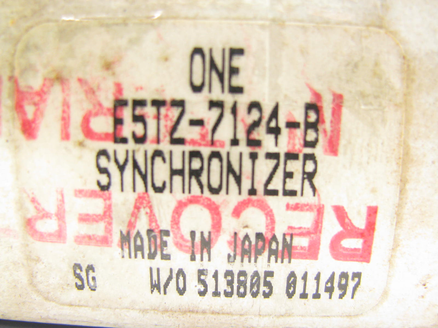 NEW - OEM Ford E5TZ-7124-B Manual Trans Synchronizer 85-89 Bronco II Ranger