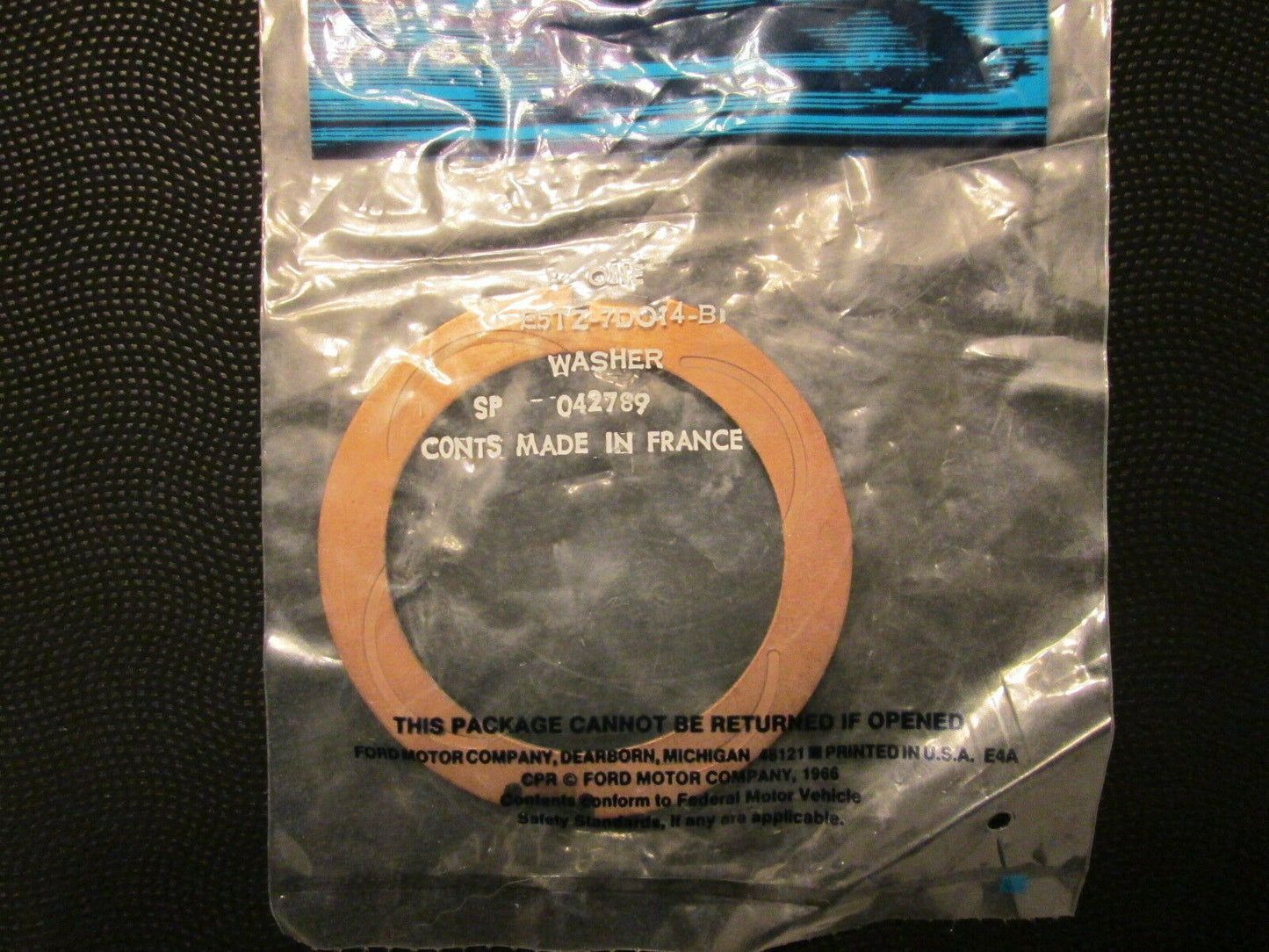 NEW - OEM Ford E5TZ-7D014-B A4LD Front Pump Center Support Thrust Washer, .063''