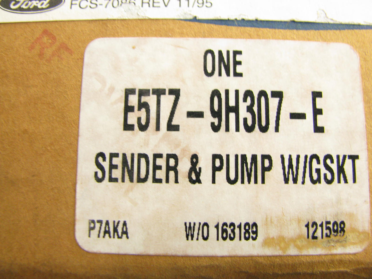 NEW - OEM Ford E5TZ-9H307-E Electric Fuel Pump Assembly 1985-986 F250 F350 AFT