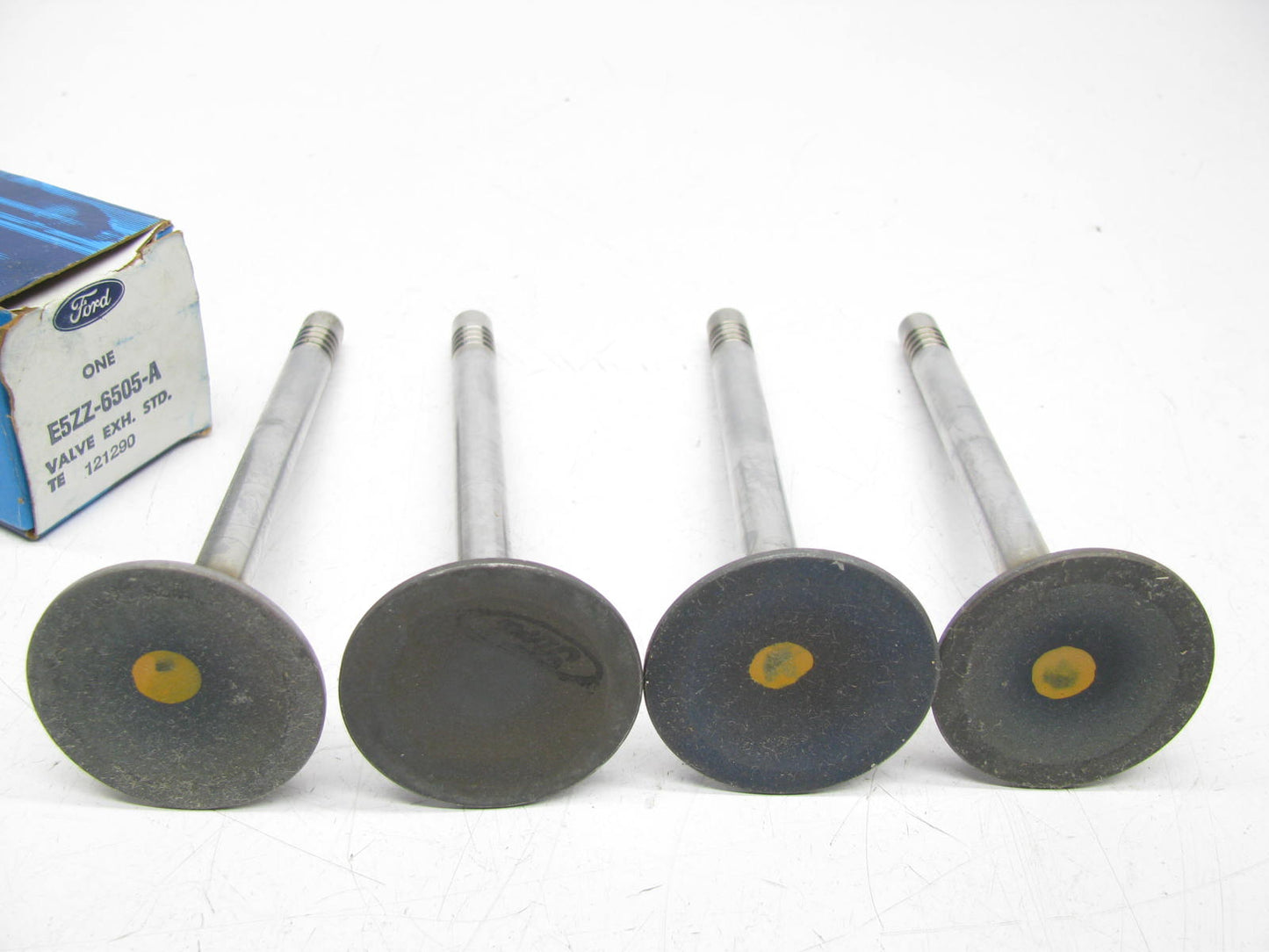 (4) NEW - OEM Ford E5ZZ-6505-A Engine Exhaust Valve Set For 1980-1989 2.3L TURBO