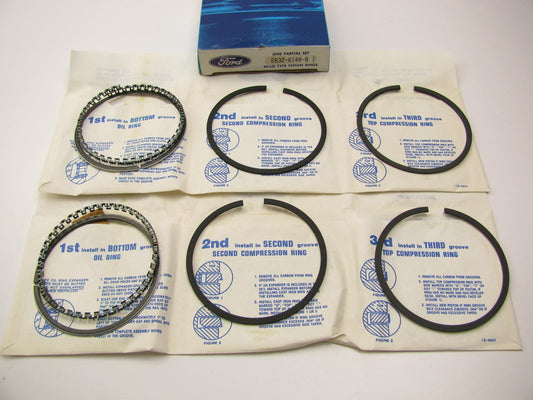 DOES 2 PISTONS - Ford E63Z-6148-B Partial Piston Rings .020'' 1984-1989 2.3L HSC