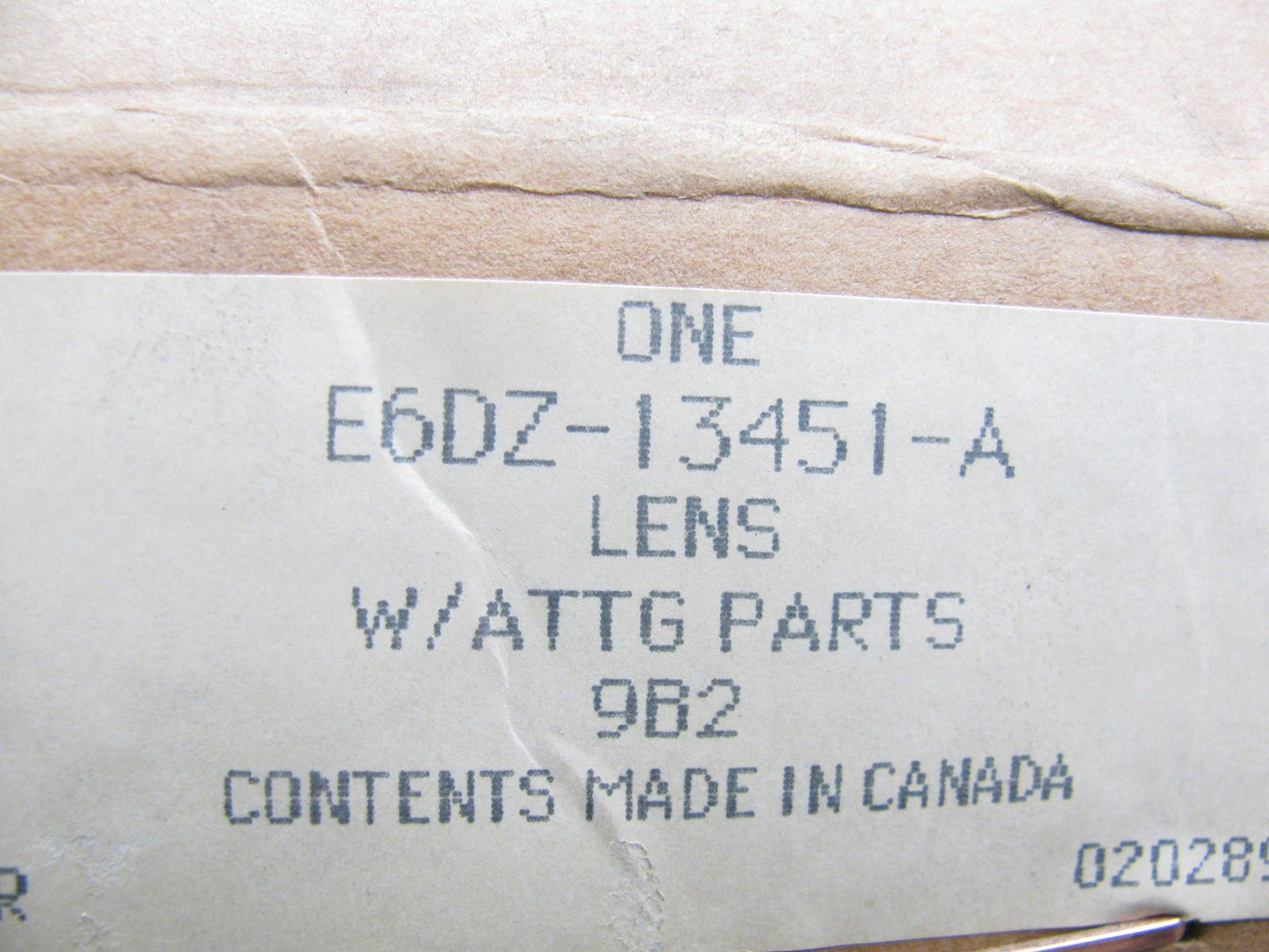 NEW - OEM Ford E6DZ-13451-A Rear Left Tail Light Lamp Lens Only 1986-1988 Taurus