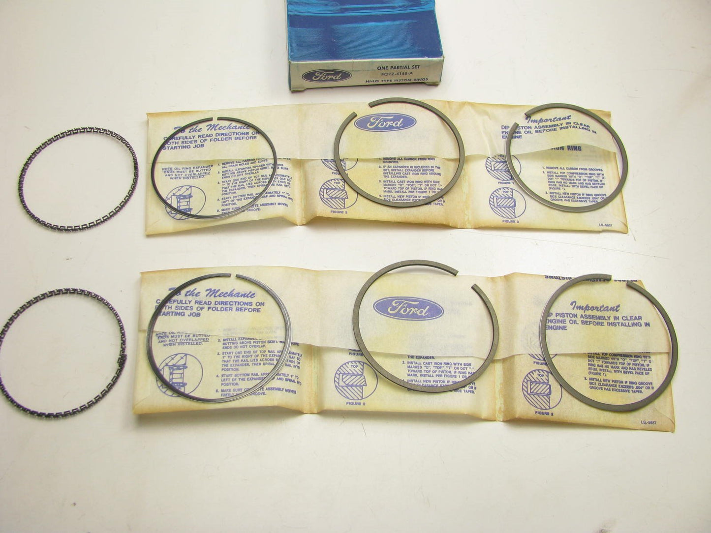 DOES (2) PISTONS - OEM Ford 3.0L OHV VULCAN 0.030'' Over Size Engine Piston Rings