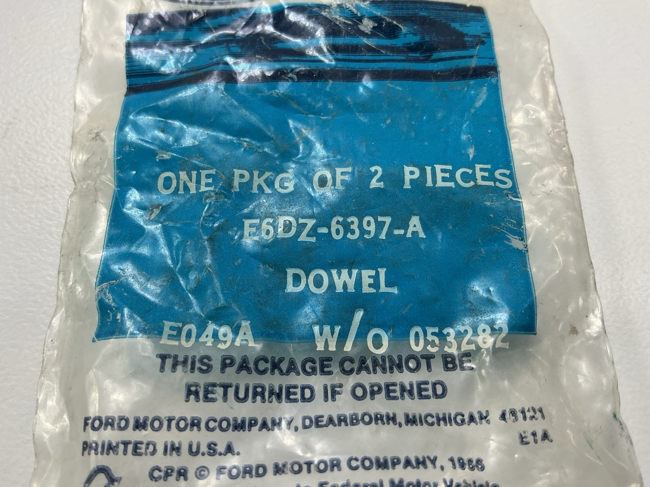 (2) NEW OEM Ford E6DZ-6397-A Block To Flywheel Housing Dowel, 1986-2010 3.0L-V6