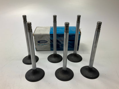 (6) NEW - OEM Ford E6DZ-6507-B Engine Exhaust Valve .015'' 1986-2007 3.0L-V6 OHV