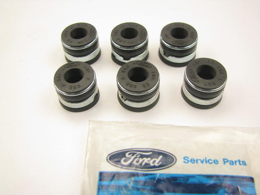 (6) NEW - OEM Ford E6DZ-6571-D Intake Valve Stem Seals 1986-1994 3.0L