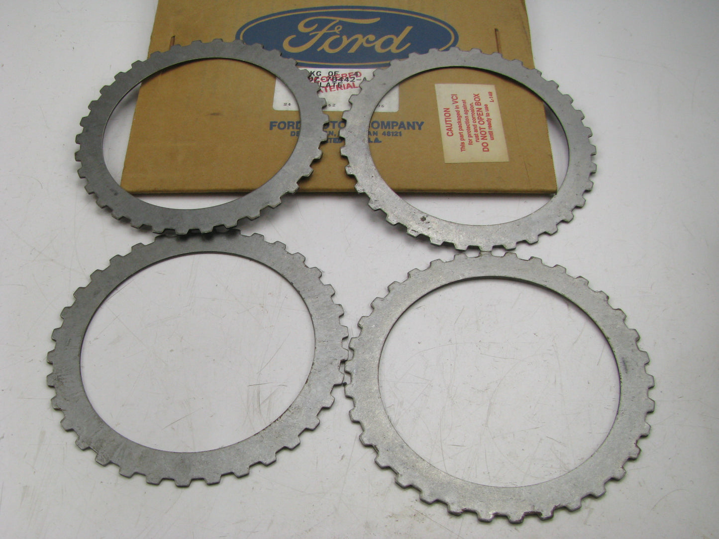 (4) NEW - OEM Ford E6DZ-7B442-A AXOD AX4S Steel Intermediate Clutch Plates