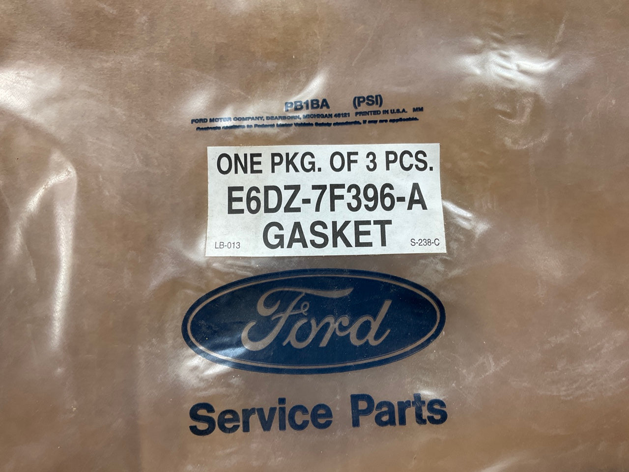 (3) NEW - OEM Ford E6DZ-7F396-A Automatic Transmission Main Cover Gaskets, AXOD