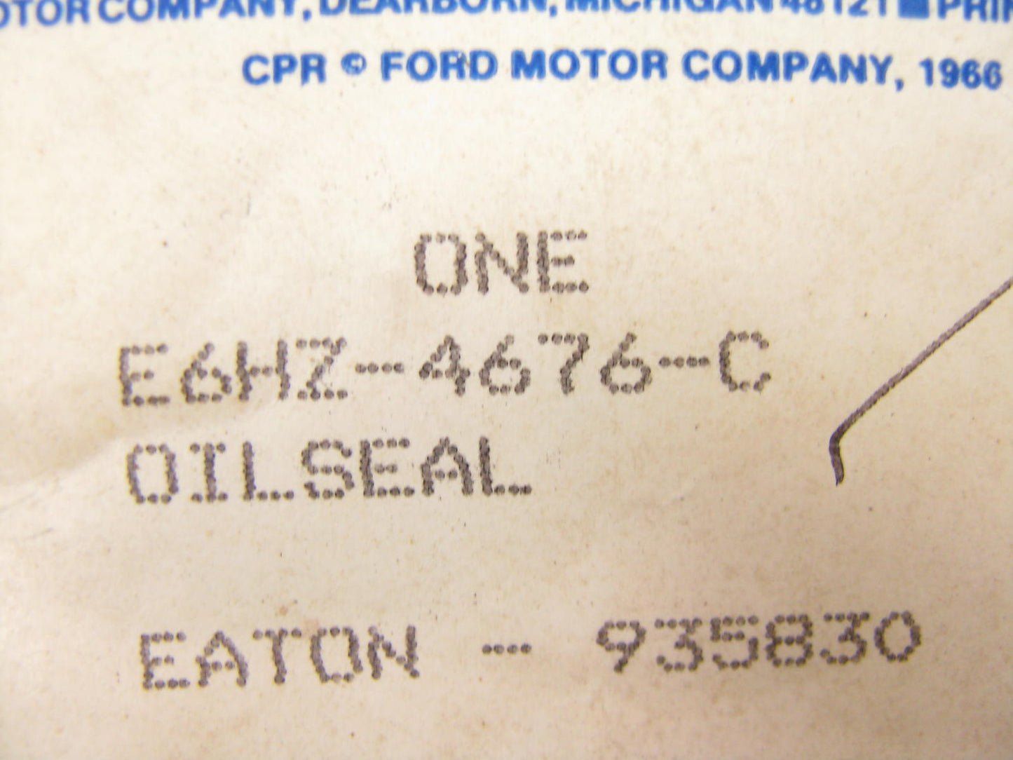 NEW - OEM Ford E6HZ-4676-C Differential Pinion Seal - Rear
