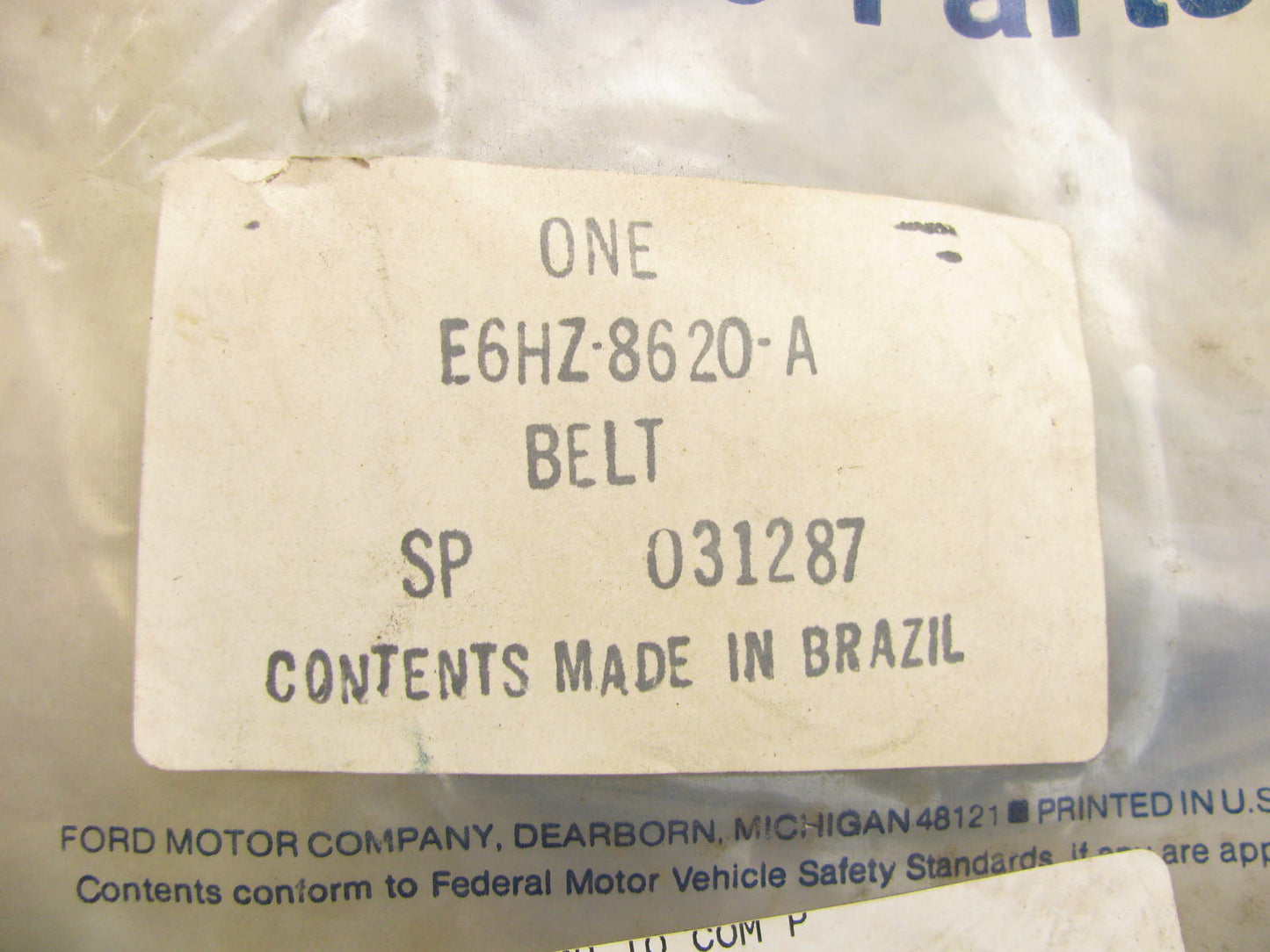 NEW - OEM Ford E6HZ-8620-A Accessory Drive Belt 1986-1987 6.6L-L6 FTO Diesel